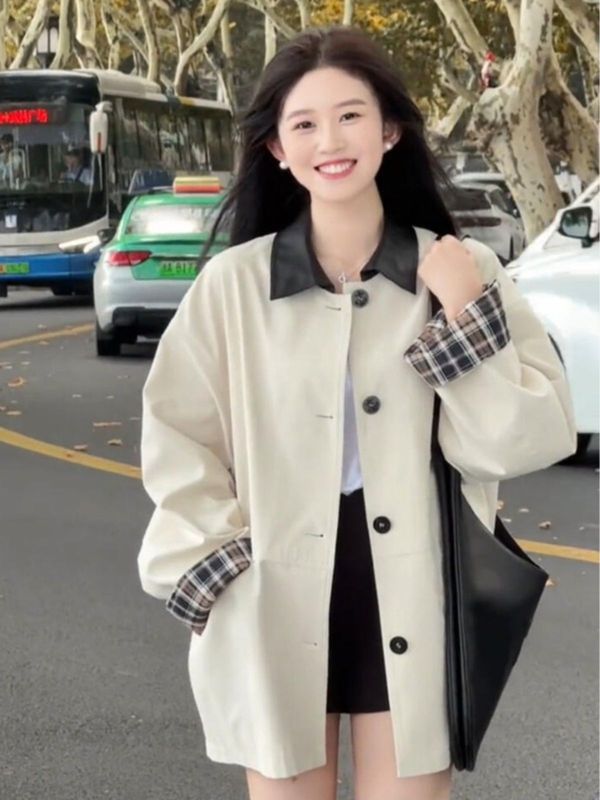 早秋韩系风衣外套女2025春秋季新款小个子深秋休闲赫本风感日|undefined