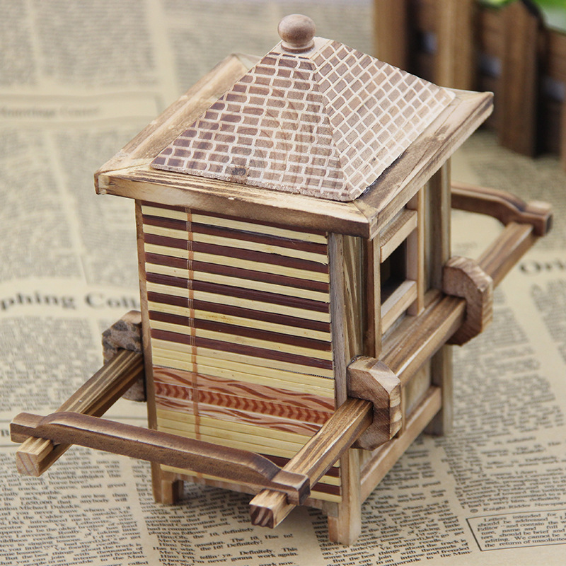 Wooden eight-lift sedan children's antique simulation sedan model…