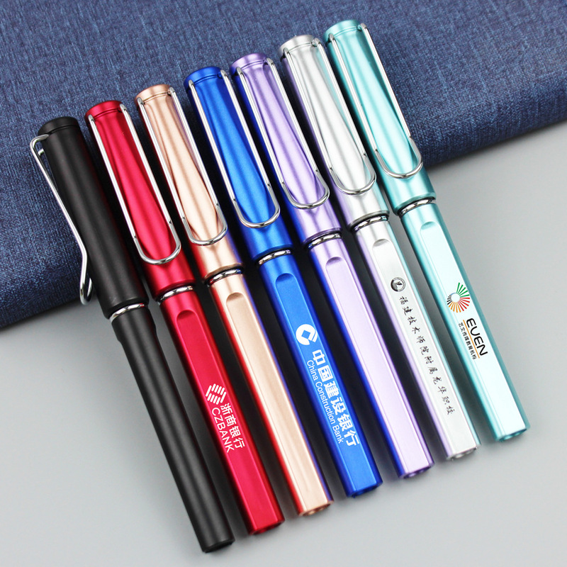 High-End Gel Pens with Custom Logo, Office Signature Pens, Custom Advertising Pens, Printed U-Shaped Pen Clips