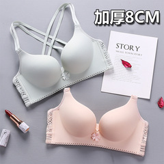 マントー杯のブラジャーは8cmの胸を厚くして、胸を大きくして、超厚で、スチールリングのないクロスベルトの美背下着の女性aを集めています。
