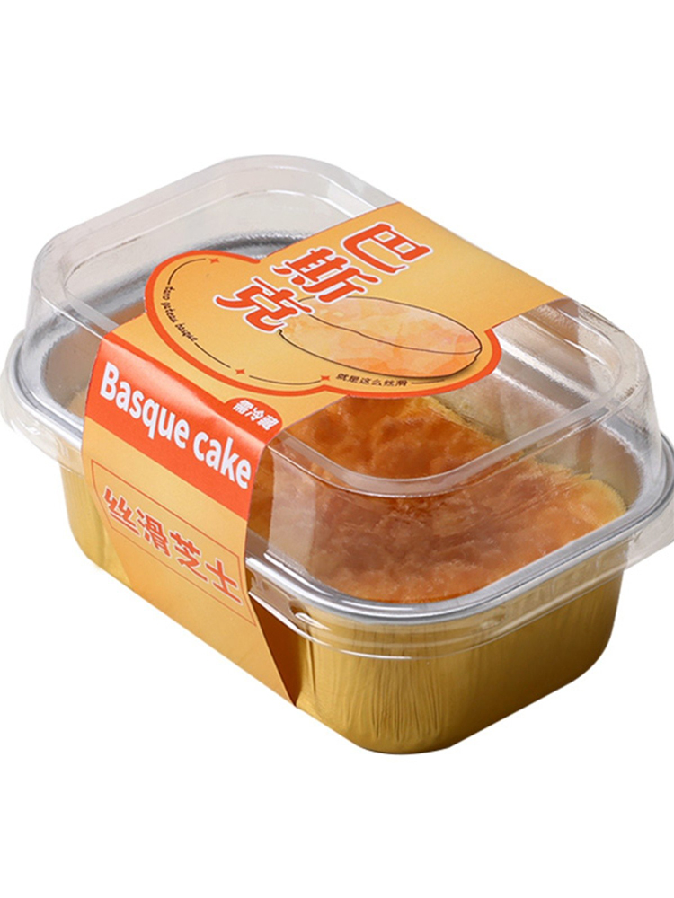 Tarro de tarro pastel de queso vasco taza de aluminio caja de embalaje de queso medio cocido de lava de aluminio taza de horneado resistente