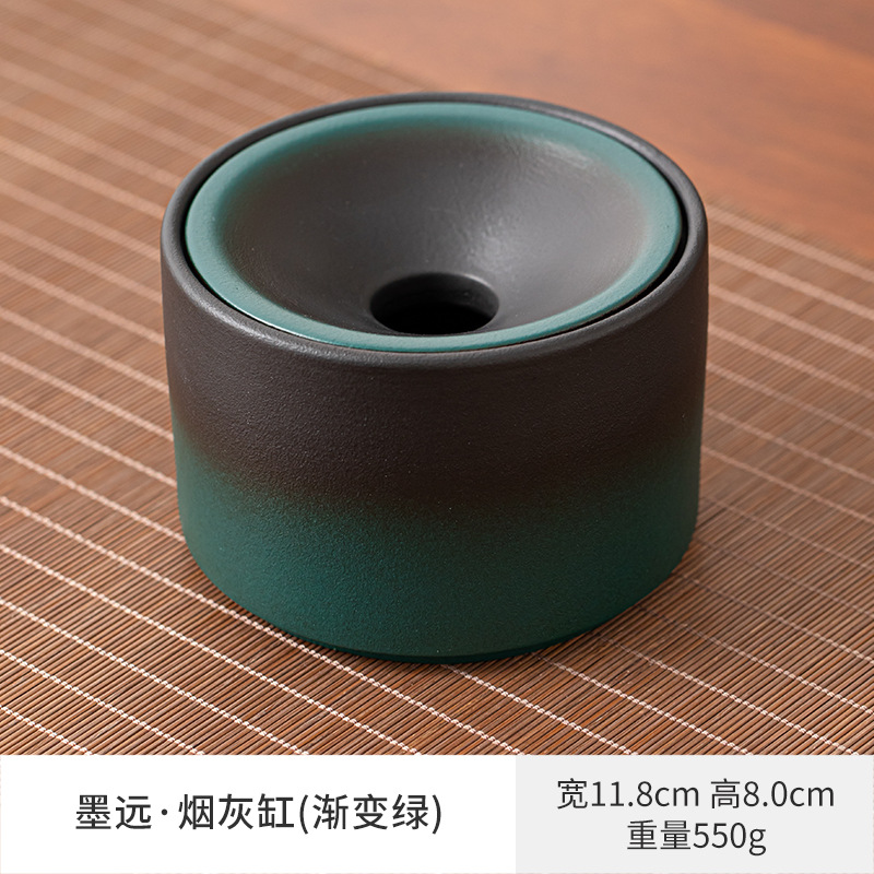 Cenicero de cerámica de gran tamaño, personalidad creativa, hogar retro estilo chino, sala de estar de lujo ligera, cenicero de tendencia de oficina