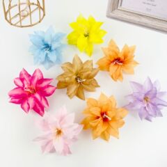 小百合の花の頭の直径の14cmの偽の花の花かごの開業の舞台の装飾品の頭の服装のかんざしの装飾品をシミュレーションします。