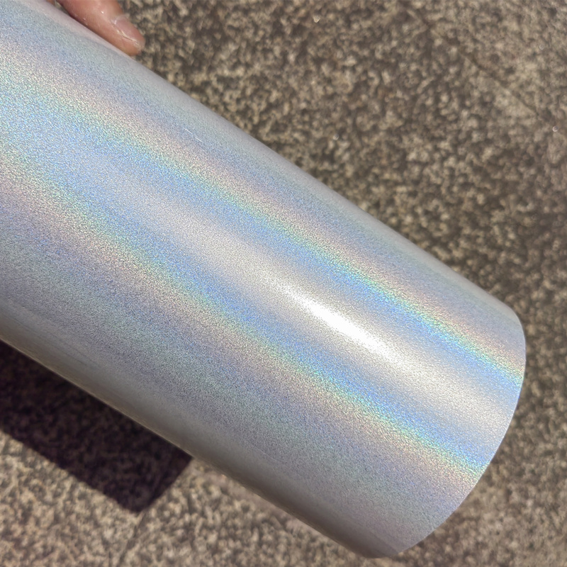 Car Pearl White Color-Changing Film, Pearlescent White Matte Glitter Film, Ceramic White Matte White Car Body and Door Sticker