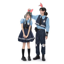 疯狂动物城cos服儿童成人朱迪兔子警官男女cos服亲子装全套服装