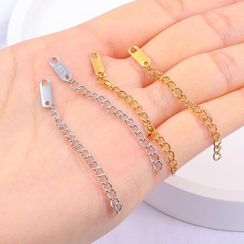 1g Weight 1 Piece Geometric DIY Jewelry Accessories Bracelets Necklace 304 Stainless Steel Basic Simple Style DIY Jewelry Accessories Bracelets Necklace