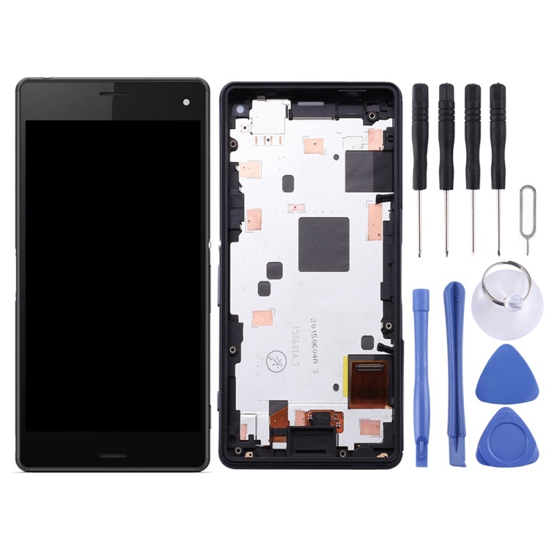 For Sony Xperia Z3 Mini Compact LCD touch assembly with frame