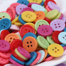 实色细边树脂扣四眼常规内衣纽扣厂家批发彩色手工DIY衬衫小扣子
