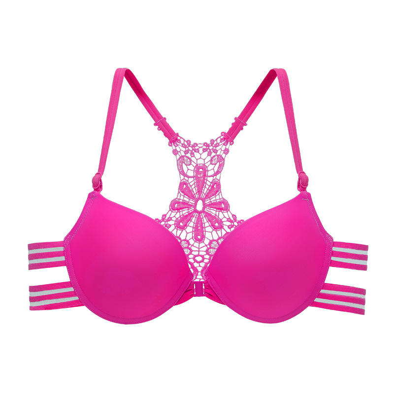 Shantou ropa interior comercio exterior spot frontal hebilla belleza de espalda sujetador sexy reuniendo brillante sin marcas de verano de espalda abierta sujetador pequeño