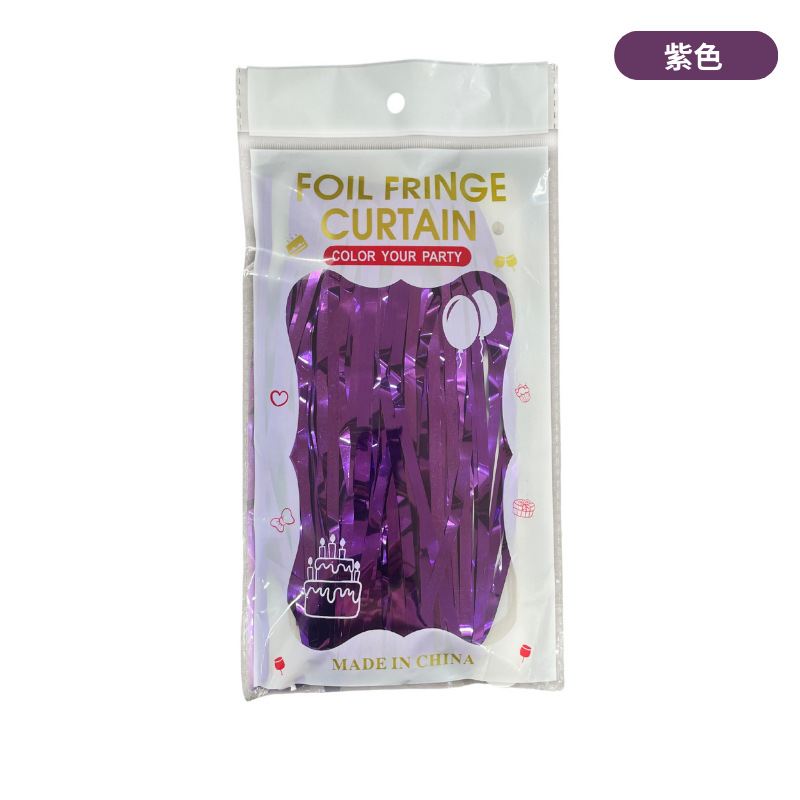 Meizhihai1 * 2 M raya colorida brillante lluvia cortina de seda Navidad boda etapa cumpleaños Fondo diseño props