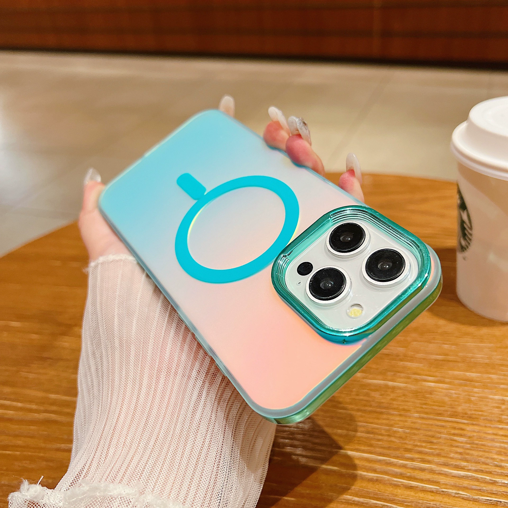 Apple, iPhone15, совместимый чехол для телефона, 15promax, градиент