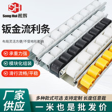 钣金流利条无动力金属滚轮条滑轮货架封边机导轨货架滑轨滑轮条