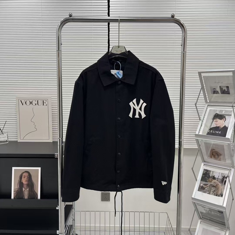 2025MLB秋カーディガン工装防風コートジャケットカップルコート新保温刺繍|undefined