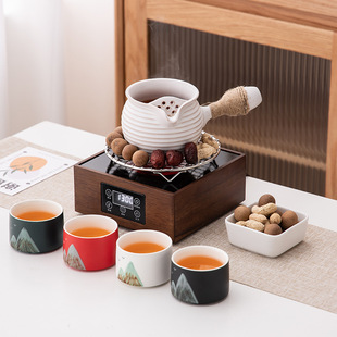 New Chinese-style Electric Ceramic Stove Household Tea-cooking Artifact Side Pot Pot Roasted Milk Roasted Jujube Electric Ceramic Stove suit