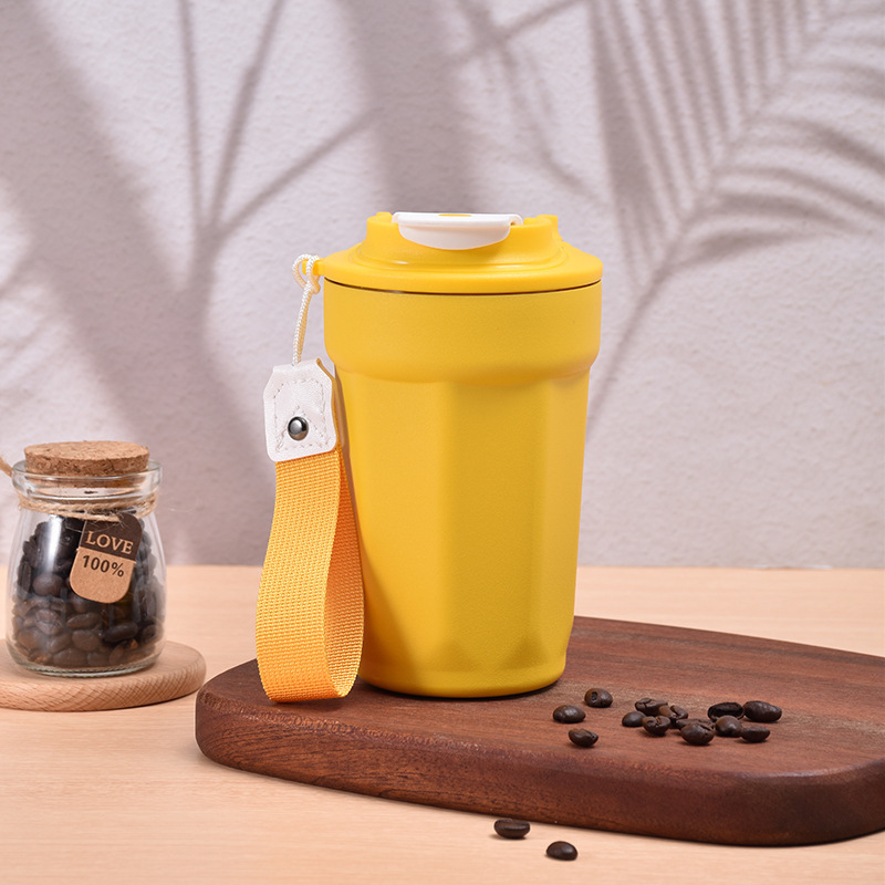 Taza de aislamiento Taza de café octogonal de acero inoxidable Taza de agua portátil de alto valor para hombres y mujeres Taza de mano al por mayor Logotipo personalizado image 5