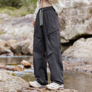 Waterproof Charge Pants Men's Spring and Autumn 2024 New Outdoor Straight Overalls Loose All-match Casual Trousers