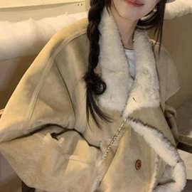 50韩系流行款减龄气质百搭外套感保暖款加厚开衫款超好看女
