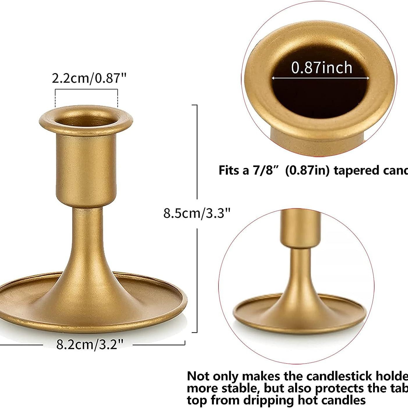 Fábrica directa transfronteriza altavoces europeos retro dorados mesa de comedor romántica decoración de cena a la luz de velas