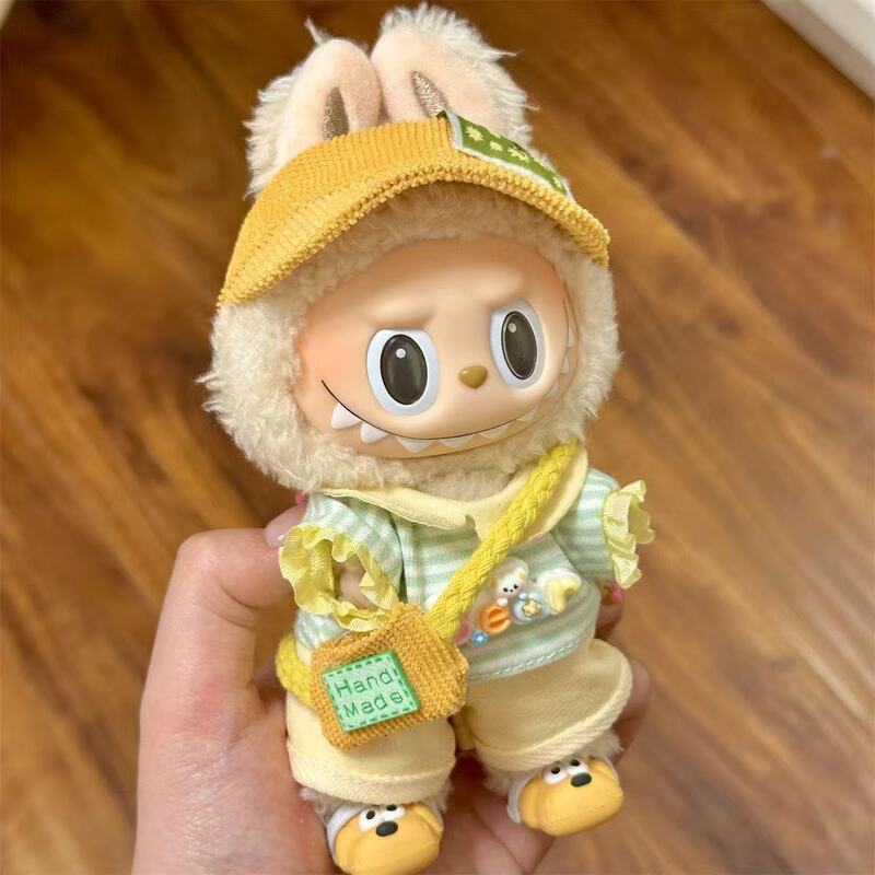 Summer Edition 17cm Labubu Doll Clothes Set First and Second Generation Vinyl Doll Outfit Set