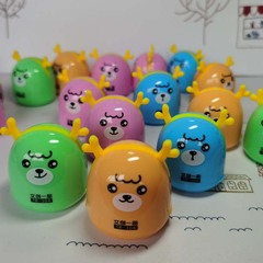 卡通小鹿卷筆刀手動可愛轉筆刀學生文具幼兒園自動削筆器廠家批發