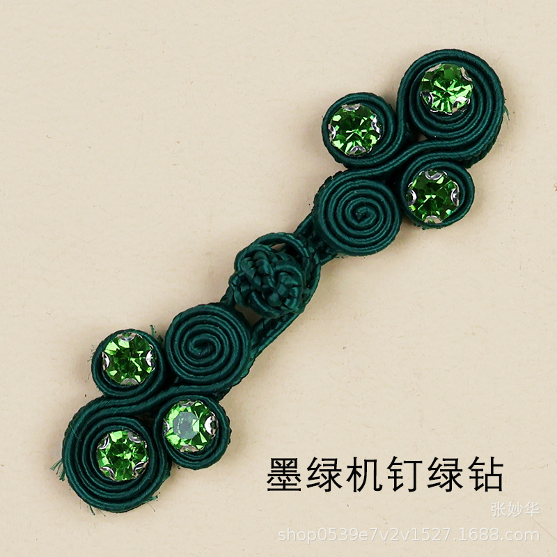 Miaoyi teje a mano cuatro turbinas de diamantes de color clavos hanfu cheongsam vestidos de botones fabricantes de venta directa Guofeng botones