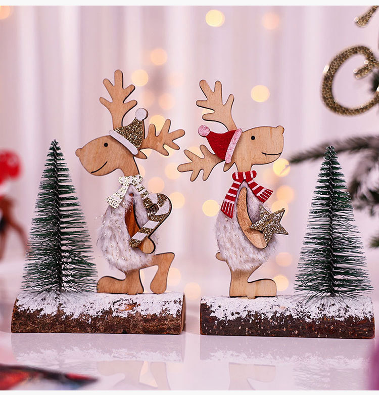 Christmas Fashion Elk Wood Party Decorative Props display picture 2