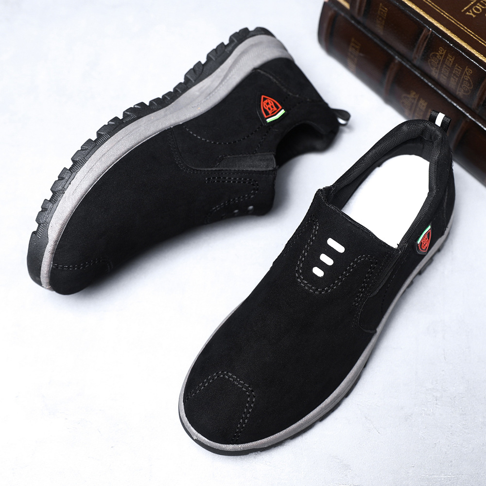 New casual men's for spring 2024, lightweight and breathable canvas surface, one foot lazy shoes, wear-resistant_voghion.com