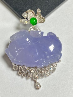18k inlay technology, Tang ma pendant, natural jadeite Myanmar jadeite a goods, jadeite jade wholesale