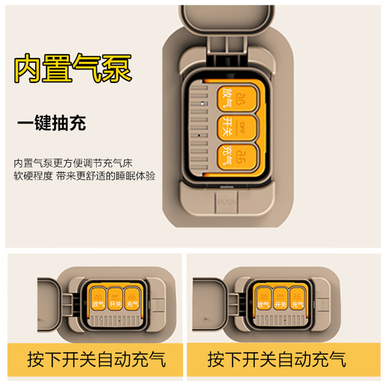 Car Mattress, One-Click Automatic Inflating Car Rear Sleeping Pad with Leveling Travel Mattress, Sleeping Artifact in the Car