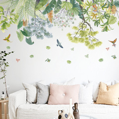 Green Plant Top Angle Line Wall Decor Sticker Sofa Background Wall Decor Wall Sticker Nordic Bird Wall Sticker Chuanbai