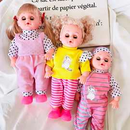 跨境智能眨眼会说话的洋娃娃套装女孩公主仿真婴儿玩偶儿童玩具