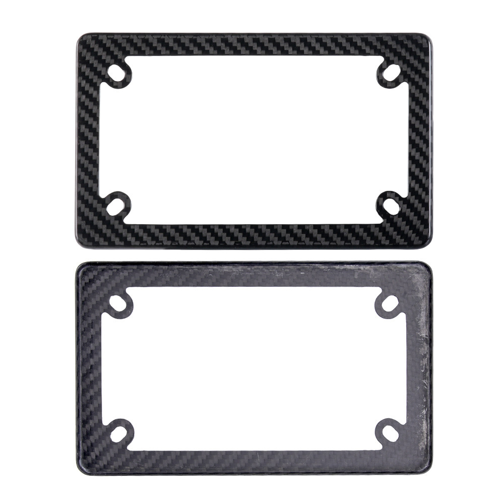 Motorcycle License Plate Frame Carbon Fiber License Plate Frame Dry Carbon Electric Vehicle Us Standard License Plate Holder Real Carbon Modification Accessories