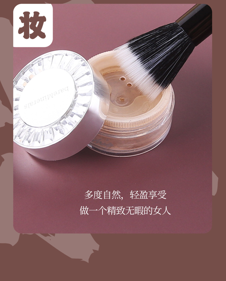 Simple Double-layer Stippling Loose Powder Makeup Brush display picture 8