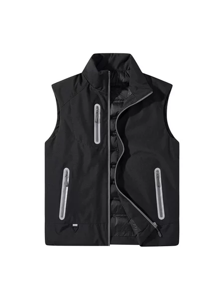 Thickened down Vest with Printed Text for Men and Women, Winter Warm Vest, Group Workwear, Vest Jacket