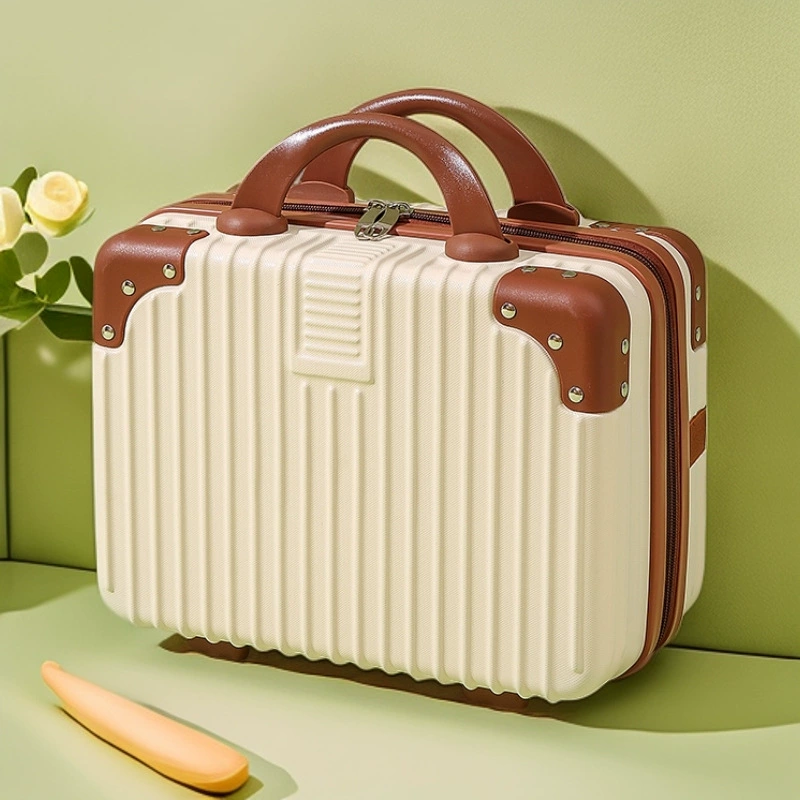 Mini Handheld Suitcase Makeup Box, 14″ & 16″, Lightweight Password Lock, Multi-Color