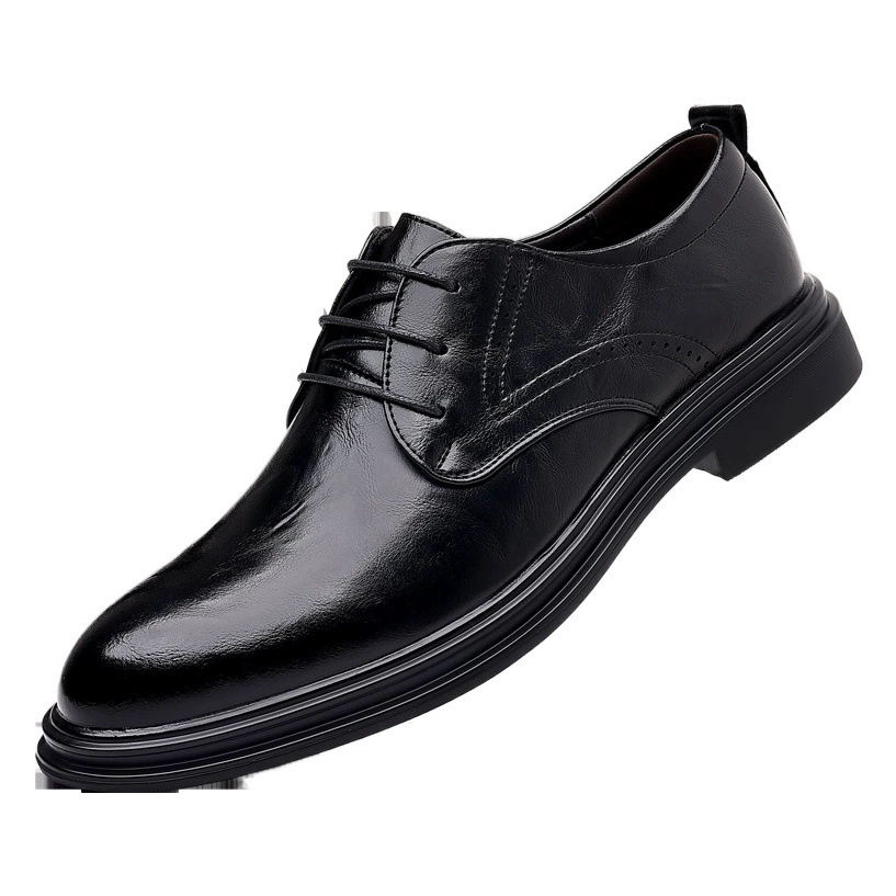 Кожаная обувь, мужское Деловое платье из натуральной кожи, лучший мужской черный мужской повседневный Свадебный костюм, дышащая мужская обувь для британского жениха