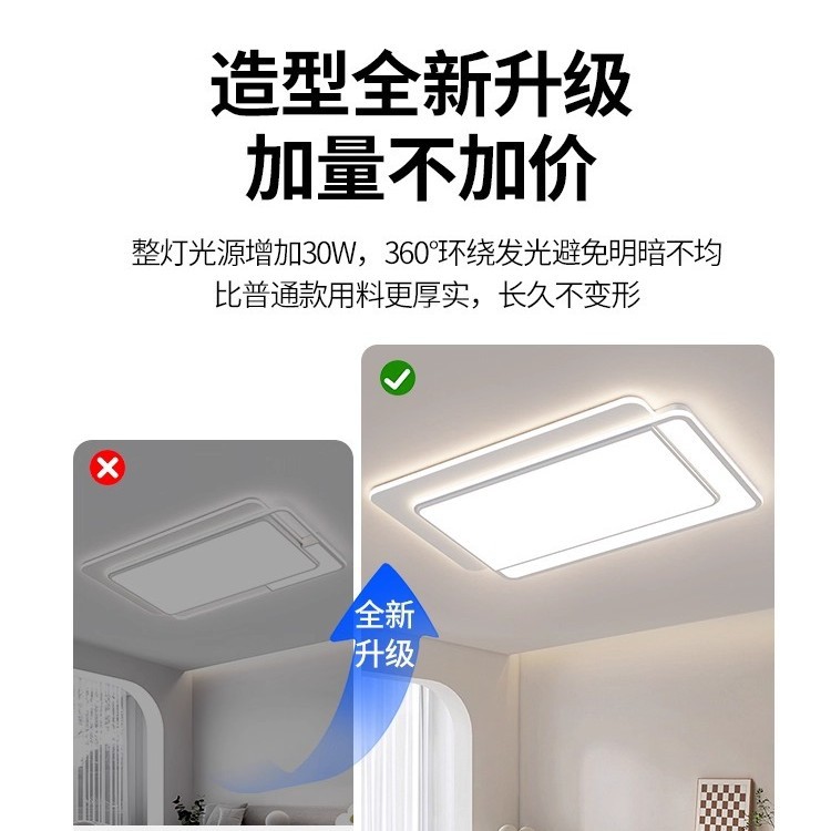 Lámpara de techo de sala de estar minimalista 2025 nueva lámpara principal para el hogar, tres dormitorios y dos pasillos, paquete de toda la casa, lámpara simple y moderna