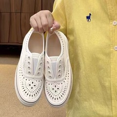 小码313233内增高厚底板鞋女2025夏季新款镂空透气休闲运动小白鞋