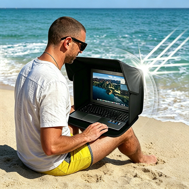 In-Stock Sunshade Cover for Laptop, Sun Protection, Glare Protection, Privacy Screen Cover, Laptop Sunshade Bag 14inch