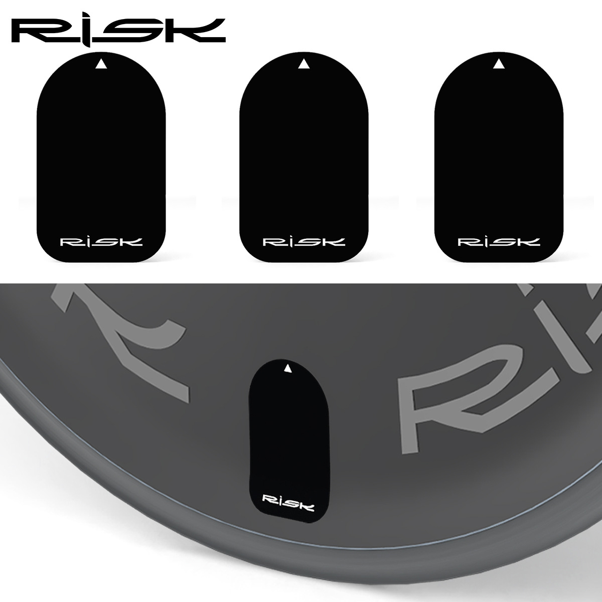 Risk Road Bicycle Closed Wheel Valve Sticker Iron Three Cake Wheel Valve Sticker Tt Iron Three Wheel Sticker