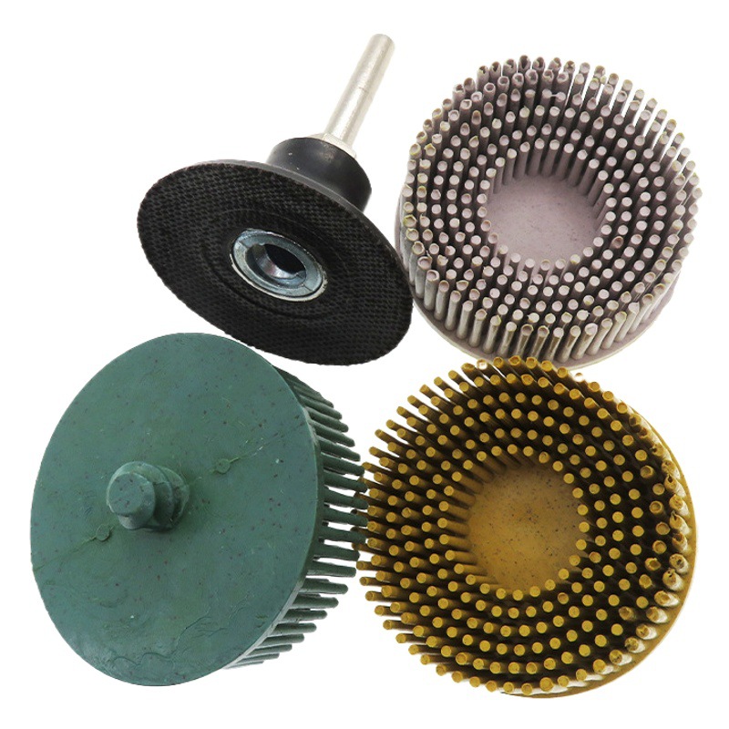 Venta caliente transfronteriza cepillo de limpieza eléctrico de 2 pulgadas 3-color aguja de ciclón carborundum pulido de goma cabeza de cepillo de taladro eléctrico al por mayor