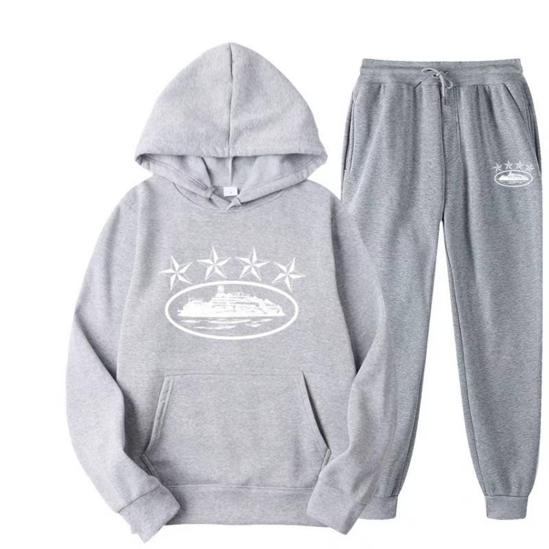 Cross-border trend street suelt sweater set Cortez blanco ropa deportiva para hombres y mujeres hip hop skateboarding set casual