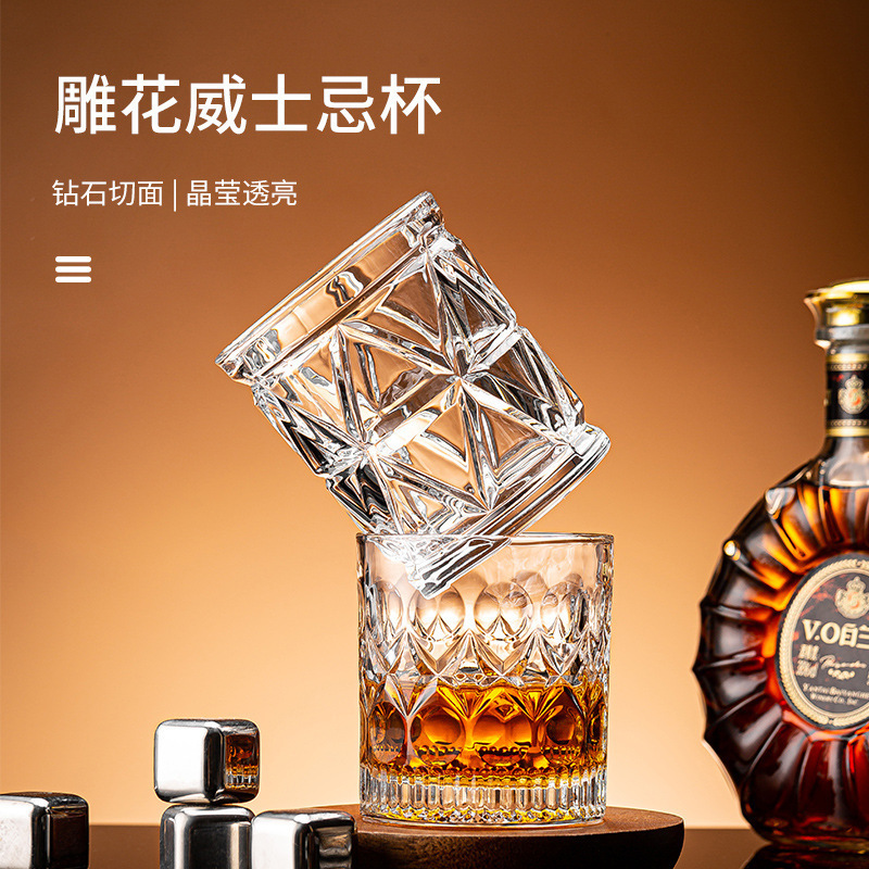 Green Apple Vintage Wine Cup Whiskey Glass Household Crystal Glass Beer Liquor Bar Wine suit