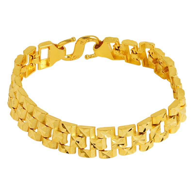 Vietnam arena oro pulsera tanque cadena electrochapado aleación de cobre hombres y mujeres joyería de la mano sala de transmisión en vivo Venta caliente suministro de la fábrica al por mayor