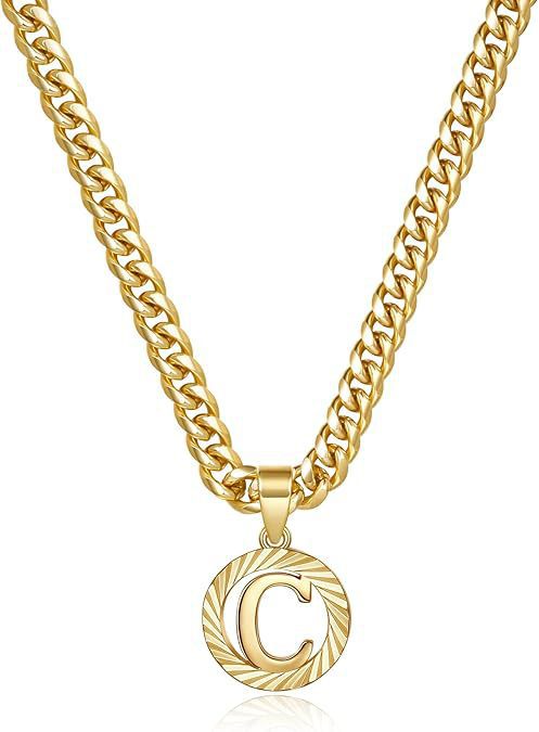 Meilleure vente transfrontalière : Chaîne simple en or ajourée à 26 lettres, style européen et américain, pour femme._voghion.com