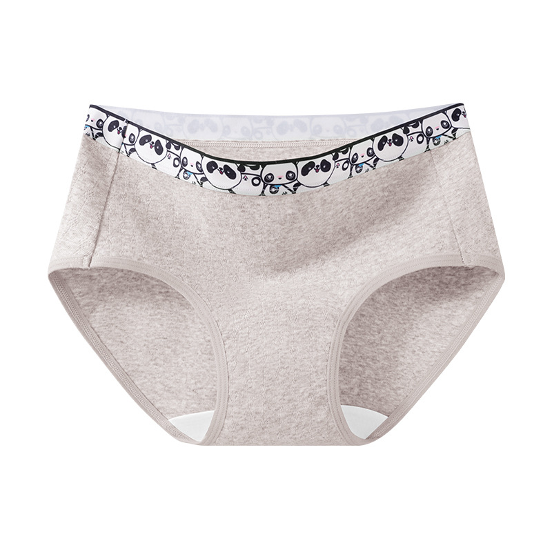 Bragas de entrepierna de algodón de oso de grado 10A entrepierna antibacteriana entrepierna larga sin costuras tipo A ropa interior de mujer de cintura media suave y transpirable de algodón