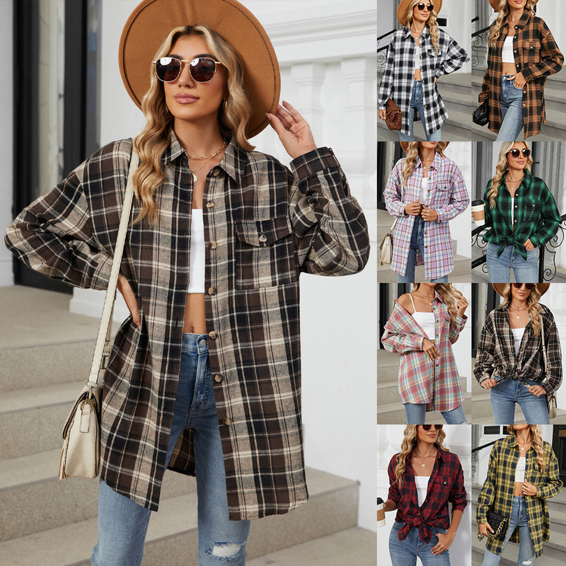 Amazon European and American Cross-Border Export 2024 Autumn and Winter Oversize Bf Style Sub-Shirt Brushed Long-Sleeved Shirt Amazon European and American Cross-Border Export 2024 Autumn and Winter Oversize Bf Style Sub-Shirt Brushed Long-Sleeved Shirt