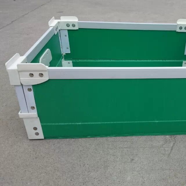 供应绿色5MM中空板折叠周转箱 折叠式中空板箱配件 PP万通板箱