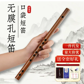 批发无膜孔短笛初学者竹笛乐器小笛子e调d小学生专用g/f古风横笛c