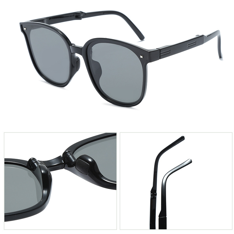 墨镜女偏光新款折叠太阳镜超轻户外便携折叠墨镜太阳镜批发墨镜